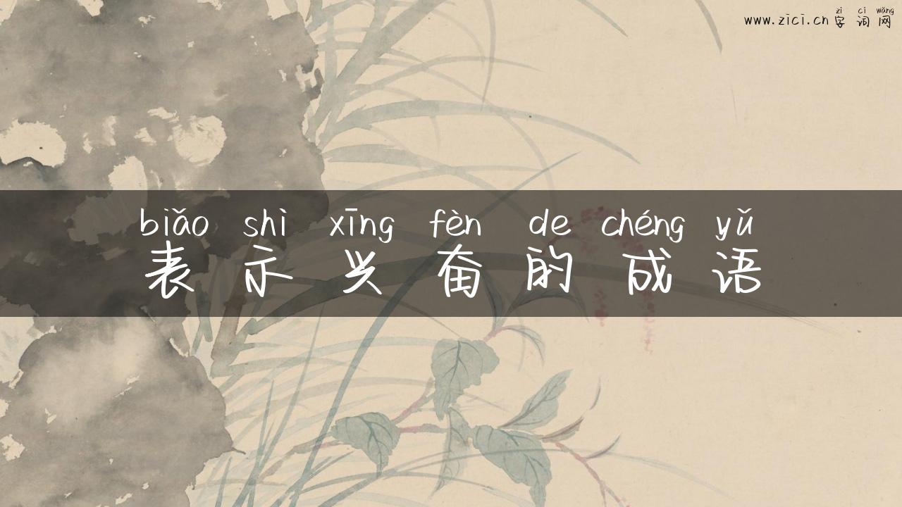 表示兴奋的成语