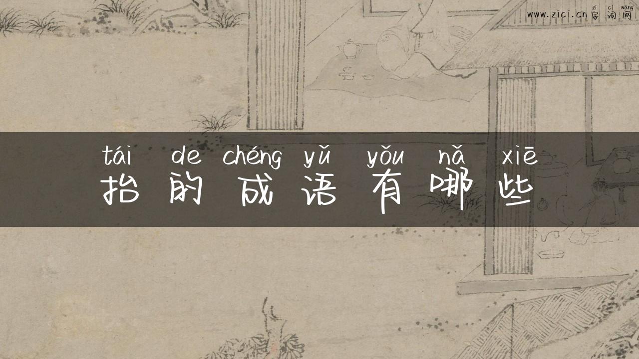 抬的成语有哪些