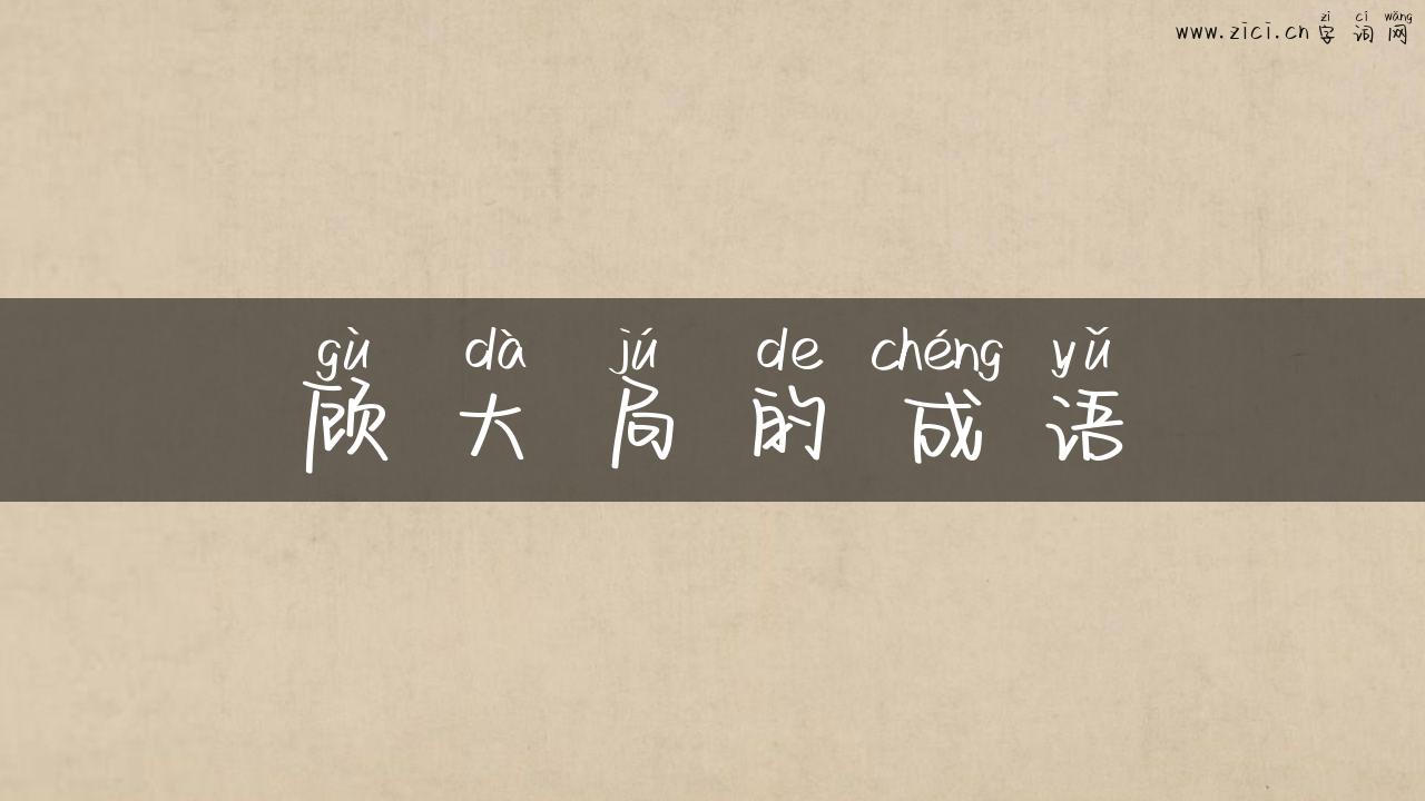 顾大局的成语