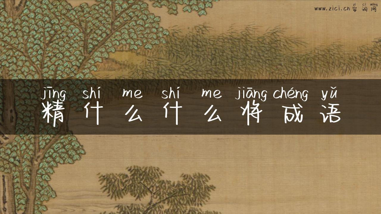 精什么什么将成语