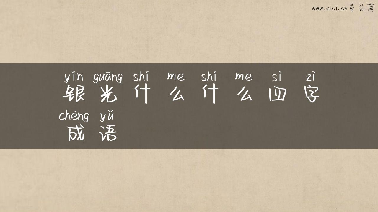 银光什么什么四字成语