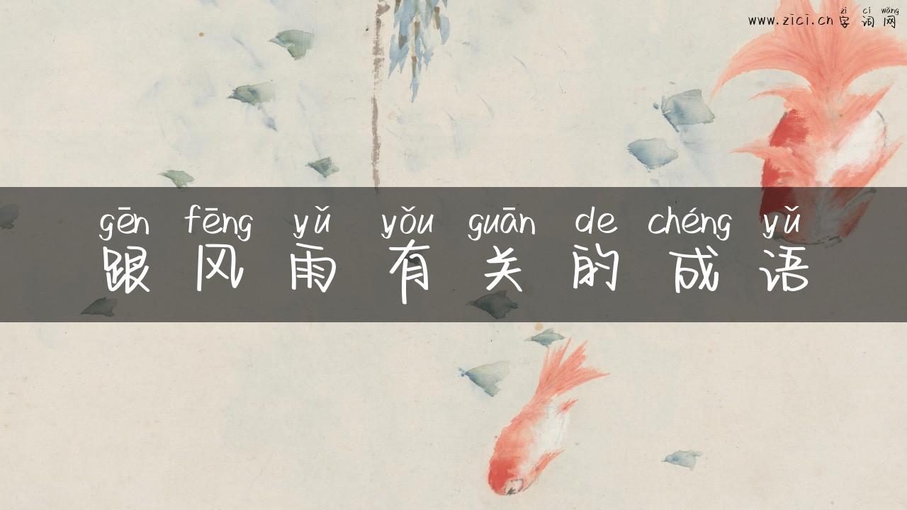 跟风雨有关的成语