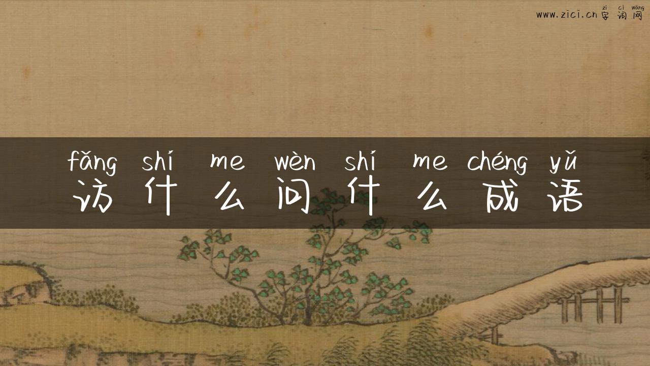 访什么问什么成语