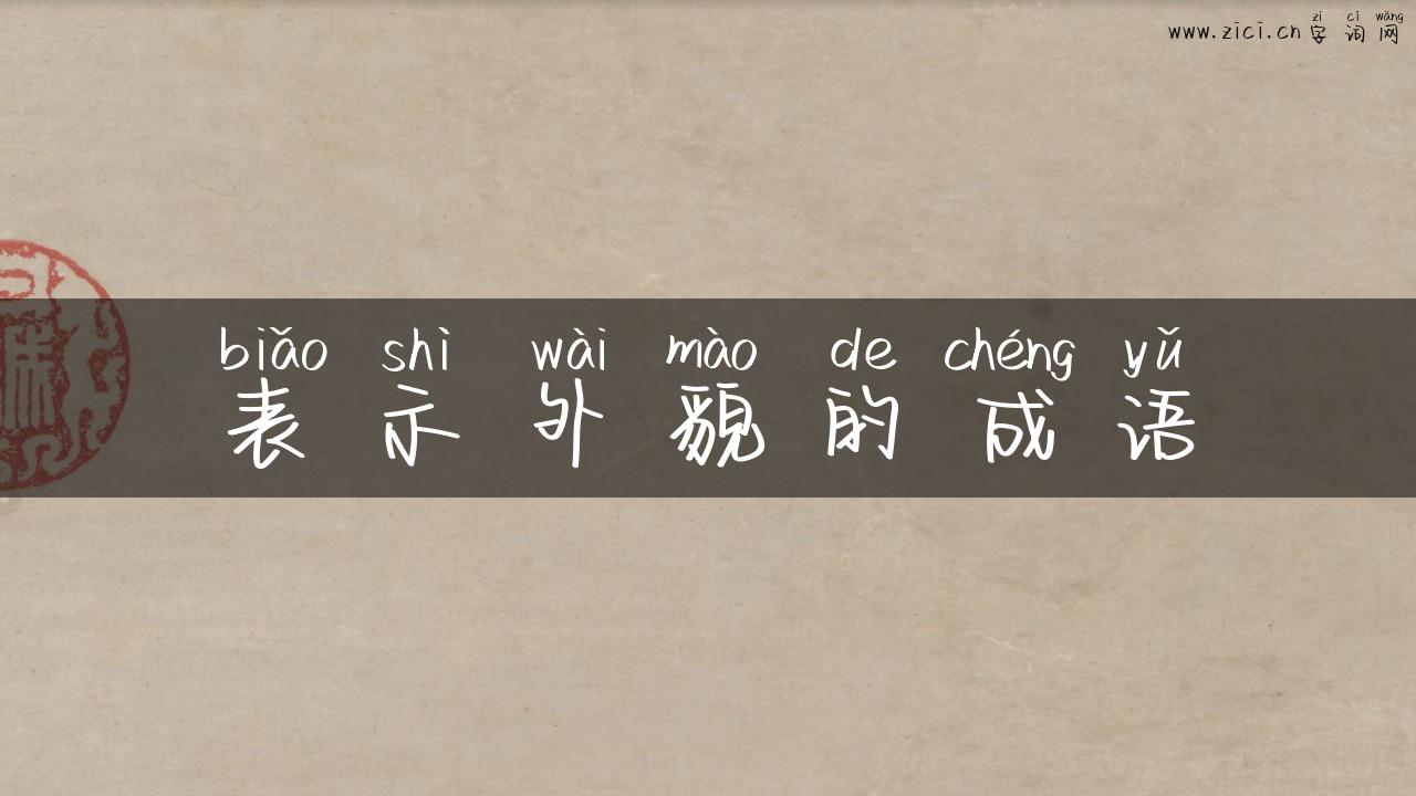 表示外貌的成语