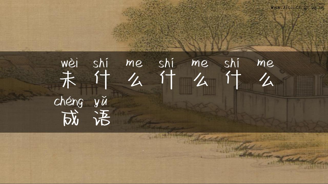 未什么什么什么成语