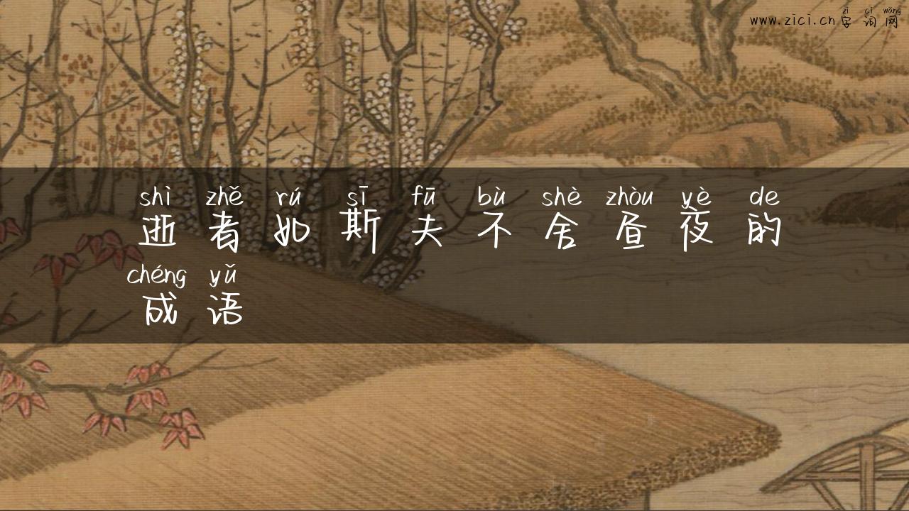 逝者如斯夫不舍昼夜的成语