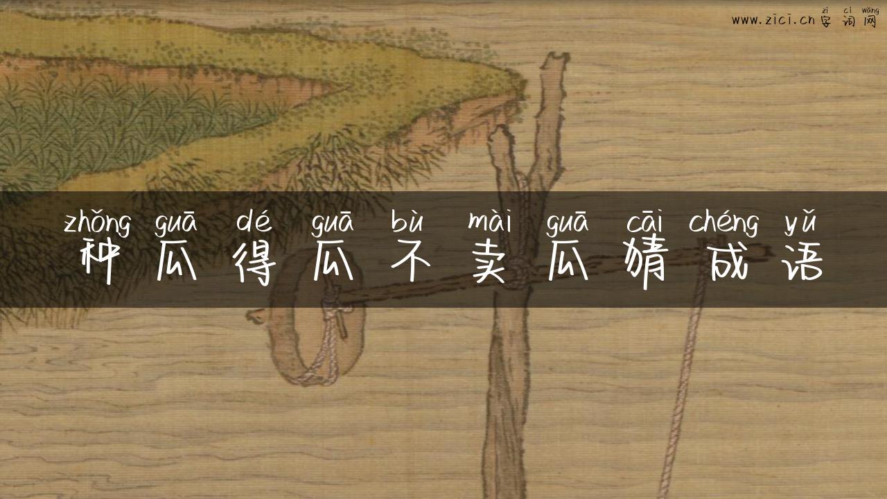 种瓜得瓜不卖瓜猜成语