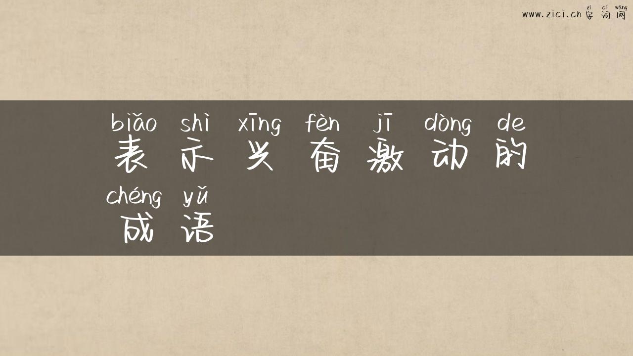 表示兴奋激动的成语