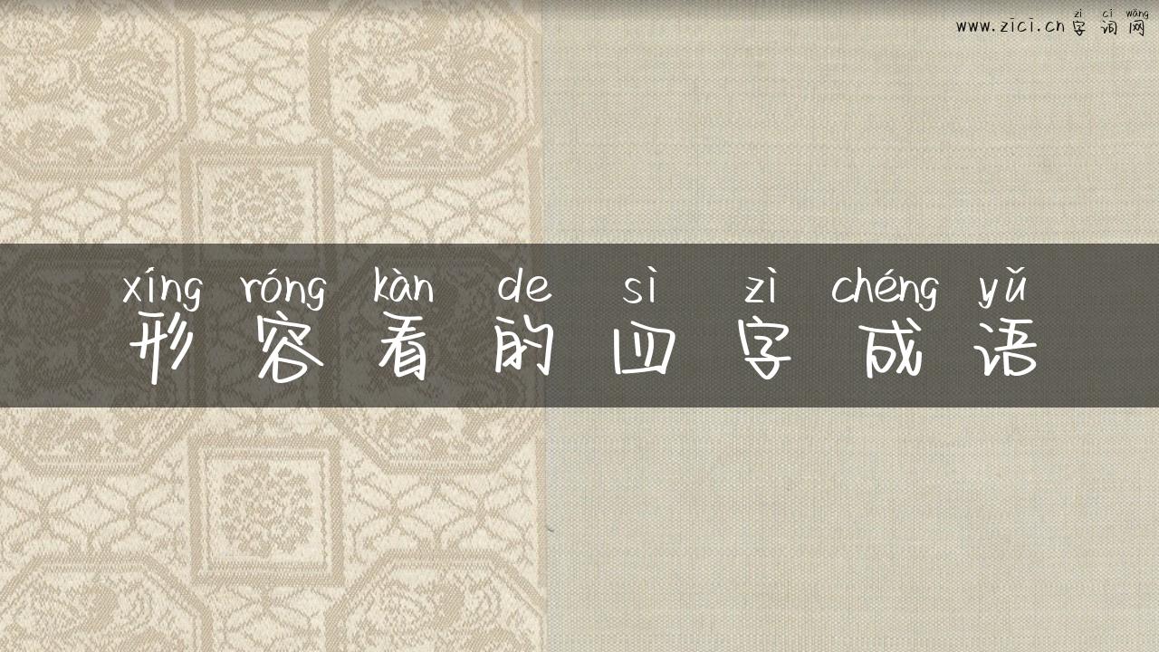 形容看的四字成语