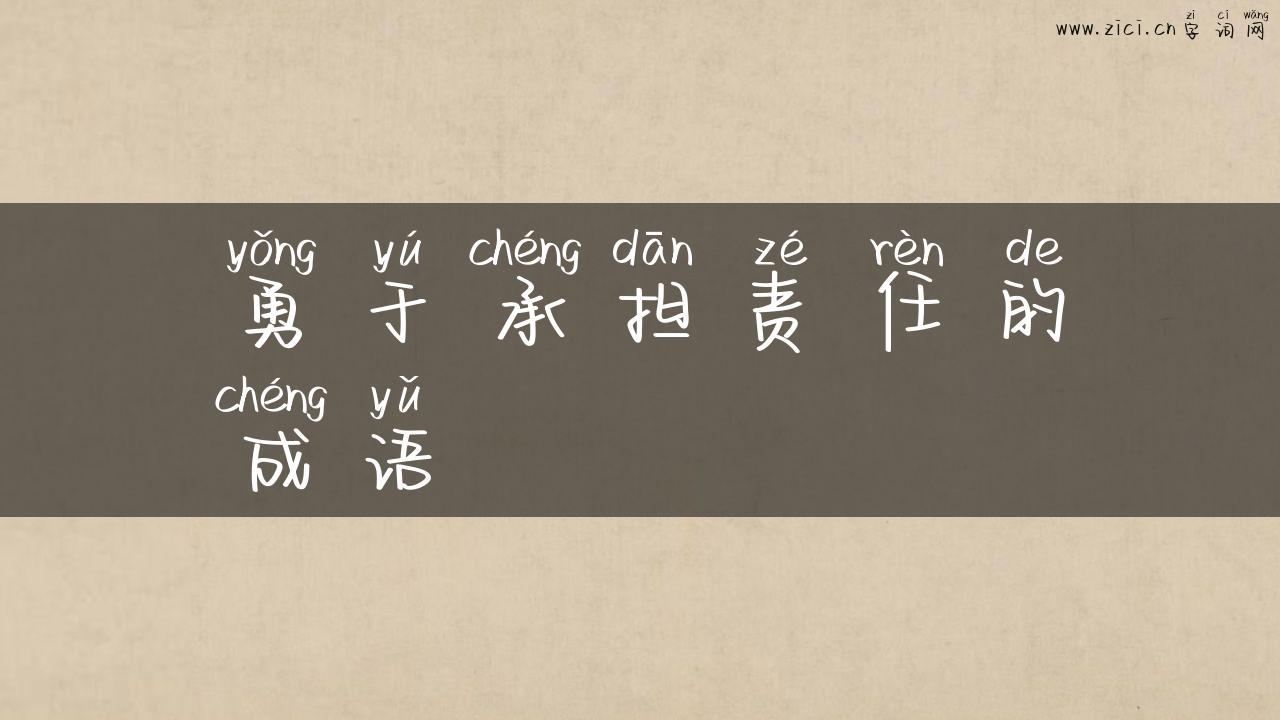 勇于承担责任的成语