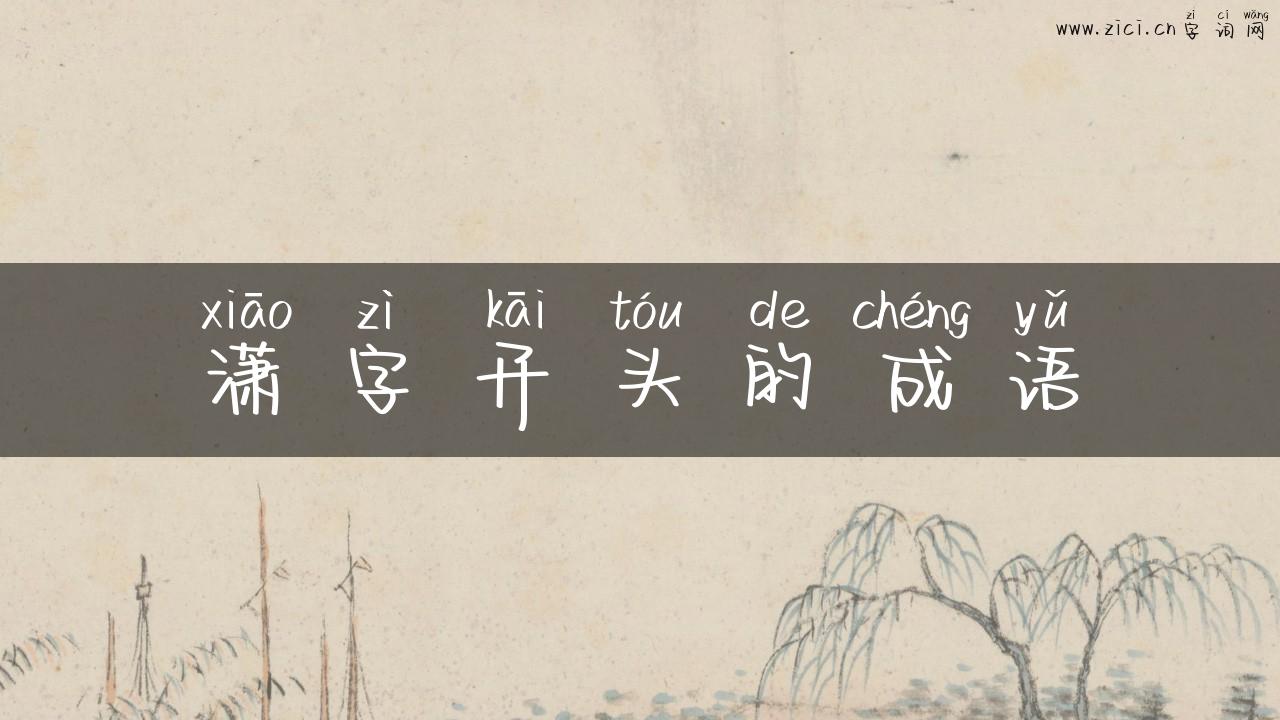 潇字开头的成语