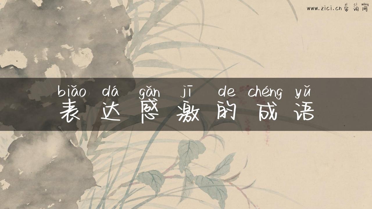 表达感激的成语