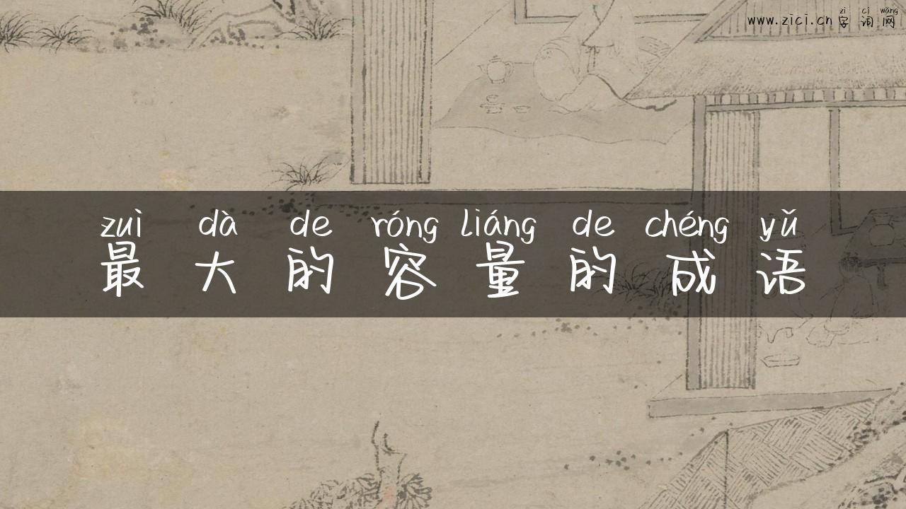 最大的容量的成语