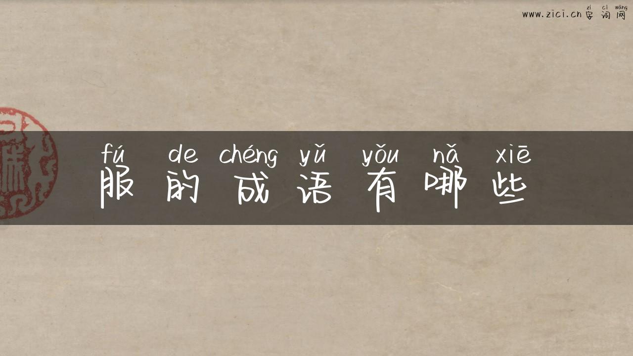 服的成语有哪些