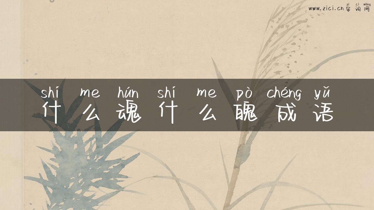 什么魂什么魄成语