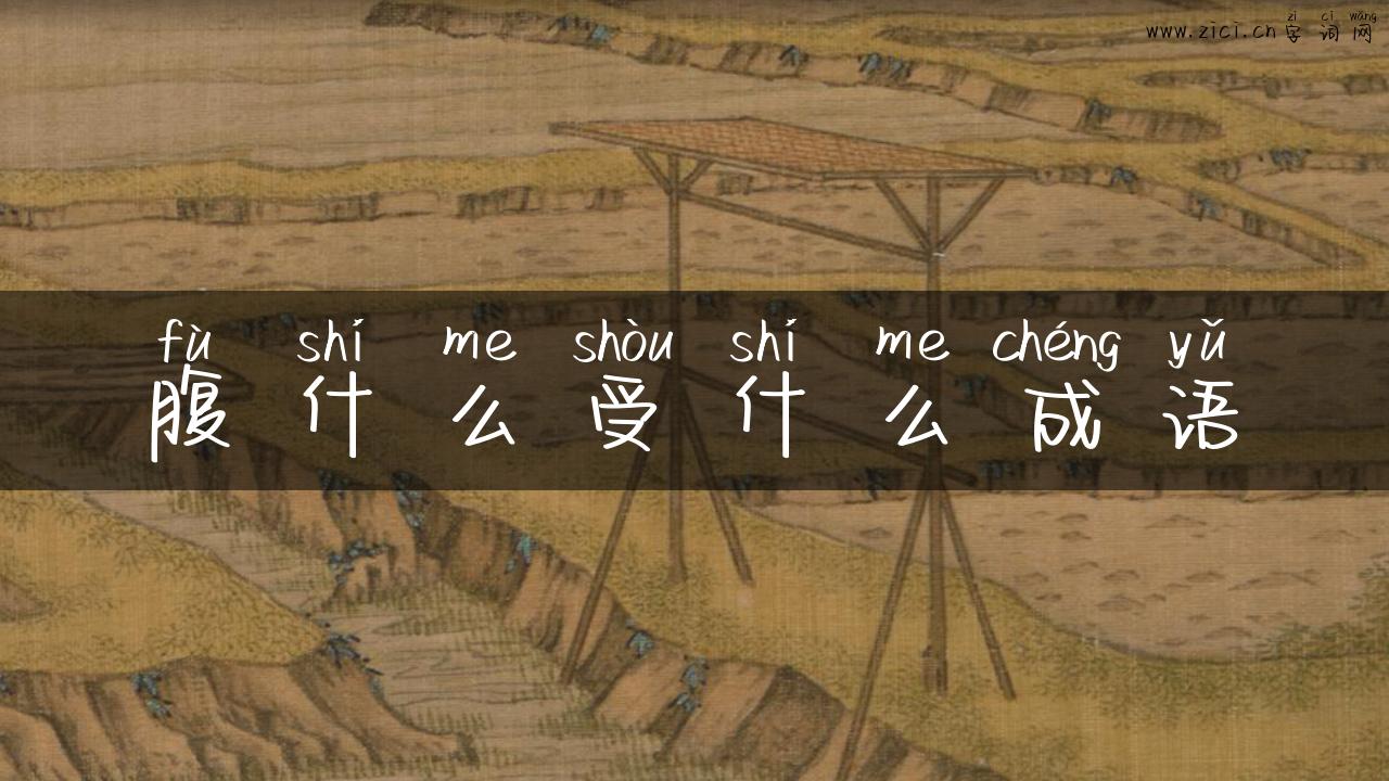 腹什么受什么成语