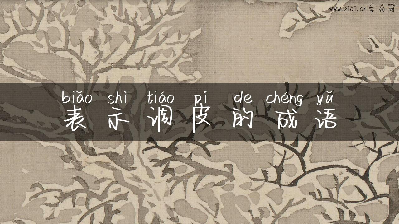 表示调皮的成语
