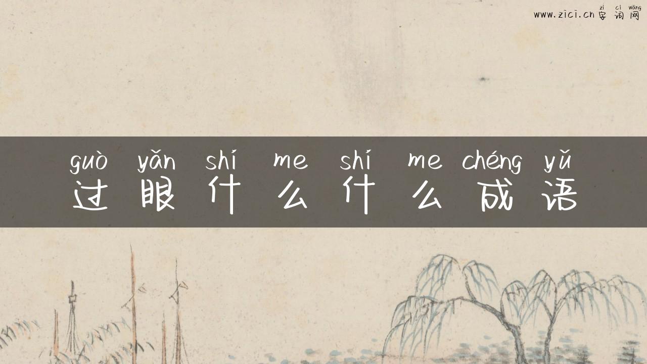 过眼什么什么成语