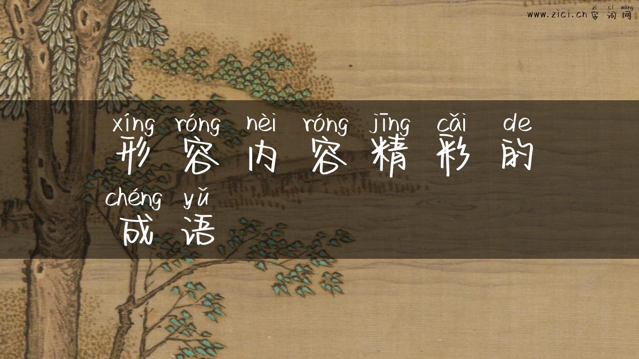 形容内容精彩的成语