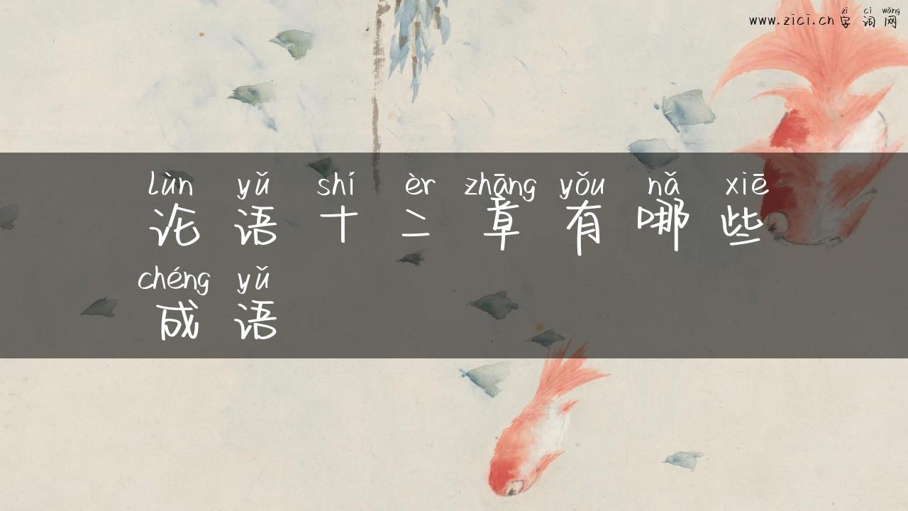 论语十二章有哪些成语