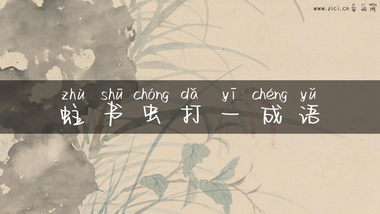 蛀书虫打一成语