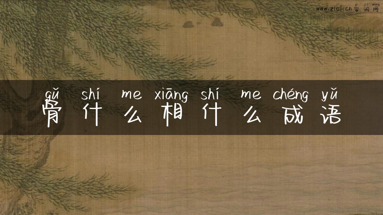 骨什么相什么成语