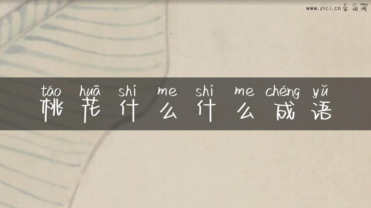 桃花什么什么成语