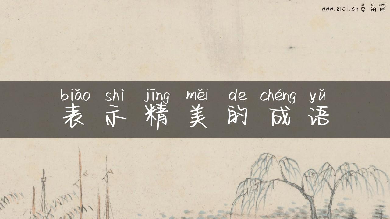 表示精美的成语