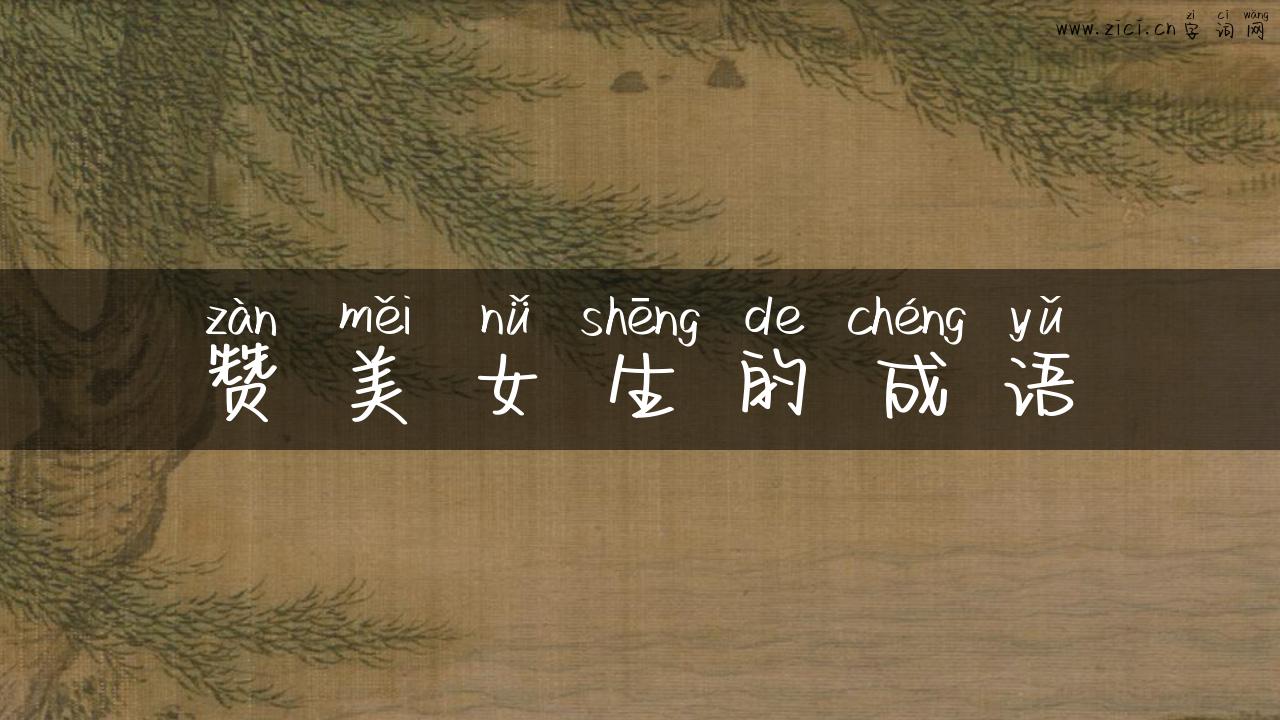 赞美女生的成语