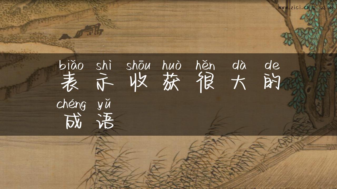 表示收获很大的成语