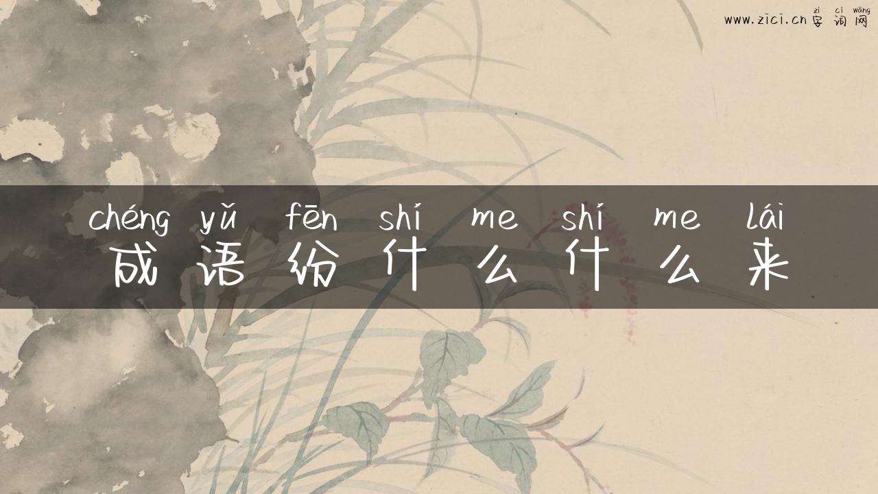 成语纷什么什么来