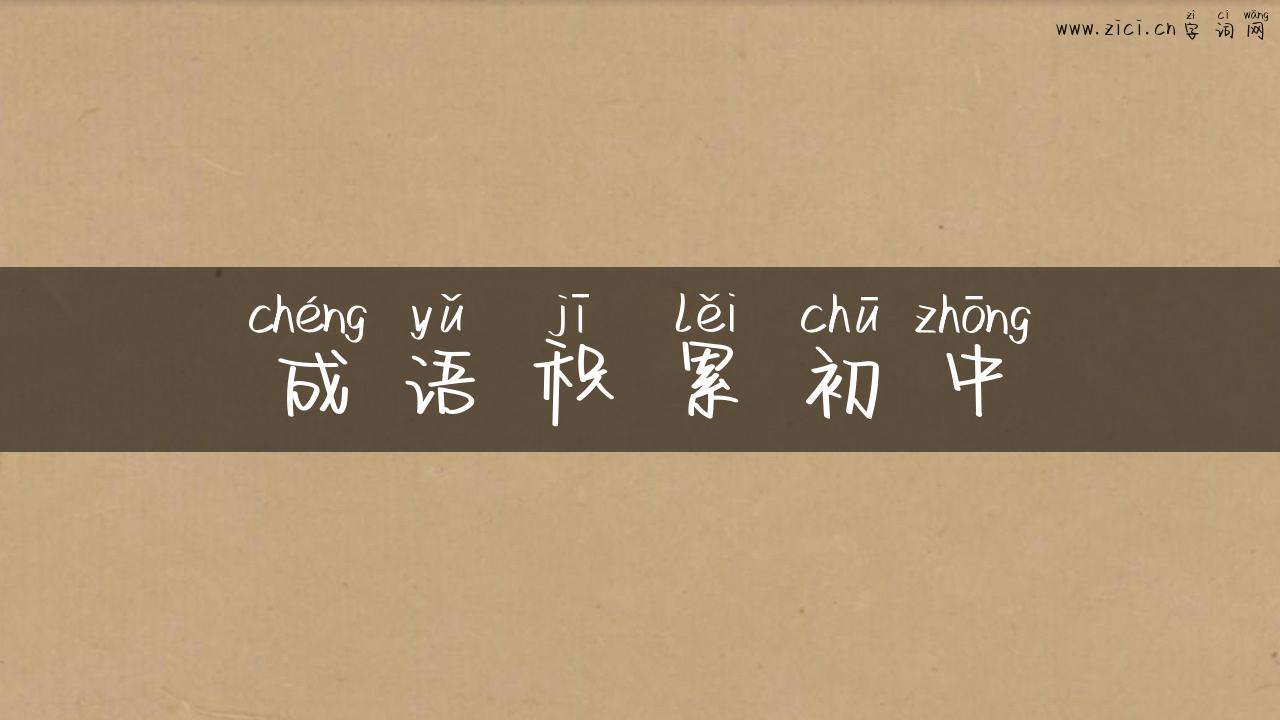 成语积累初中