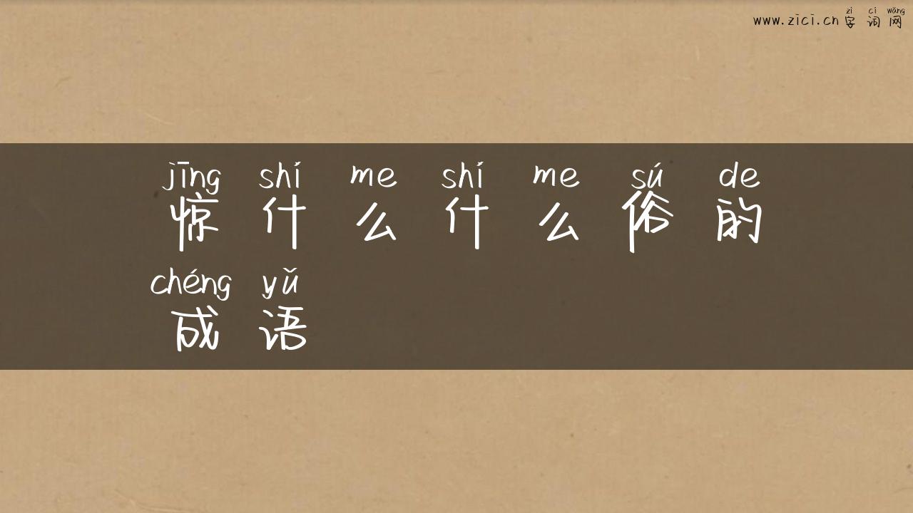 惊什么什么俗的成语