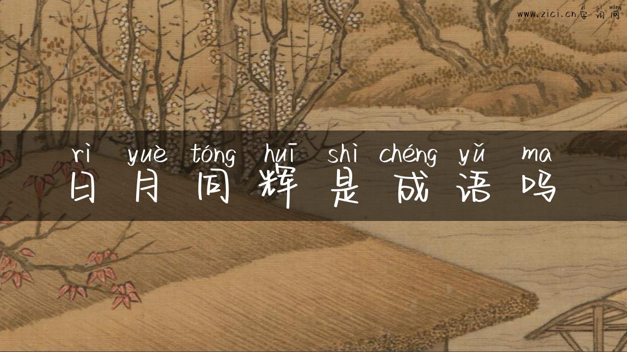 日月同辉是成语吗