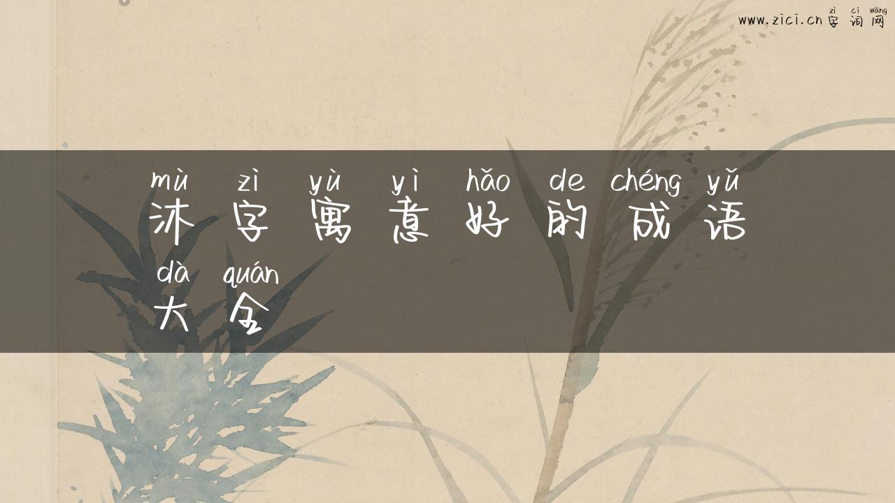 沐字寓意好的成语大全