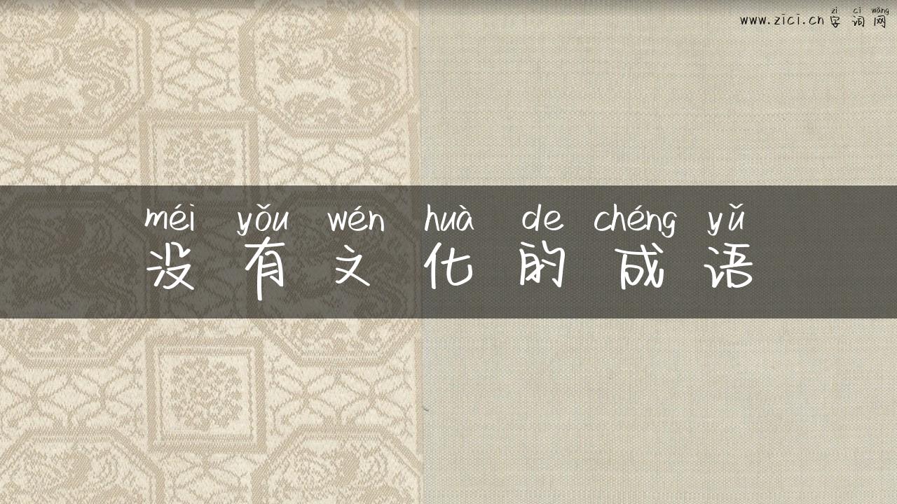 没有文化的成语