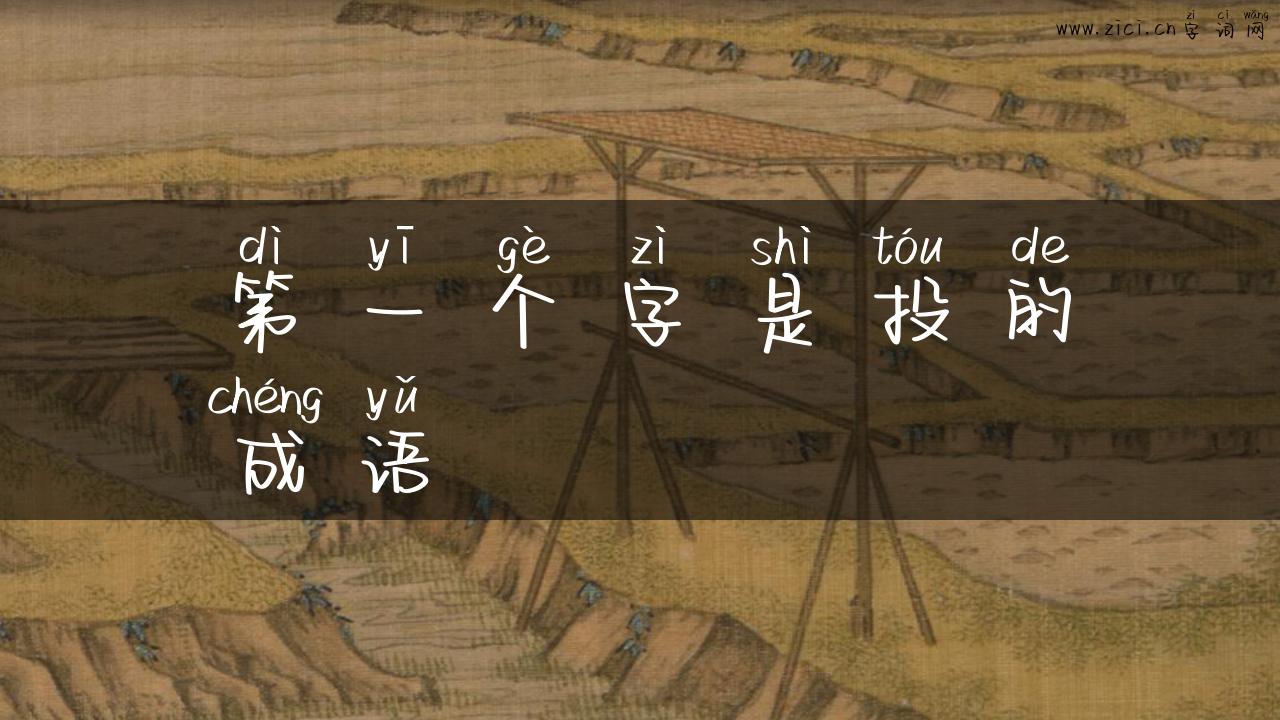 第一个字是投的成语