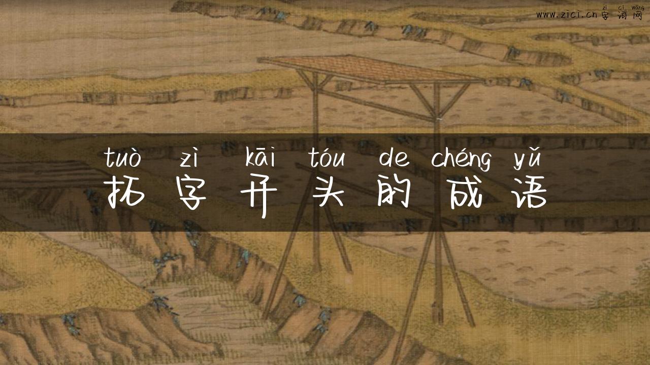 拓字开头的成语