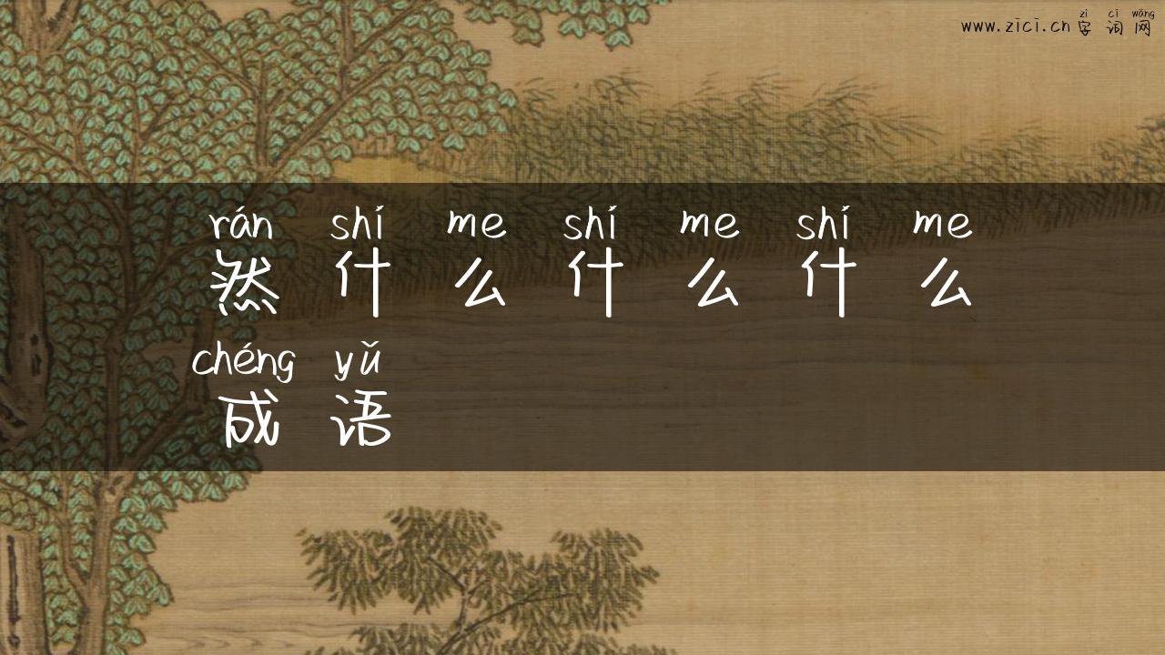 然什么什么什么成语