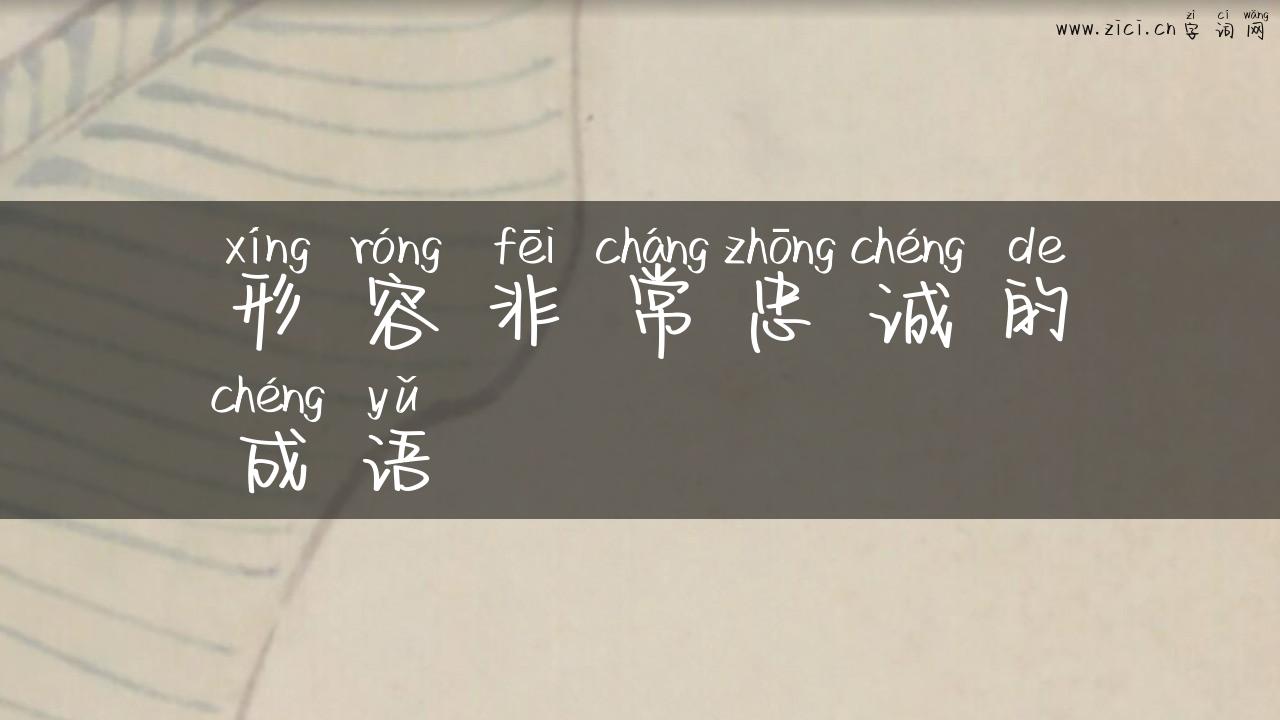 形容非常忠诚的成语