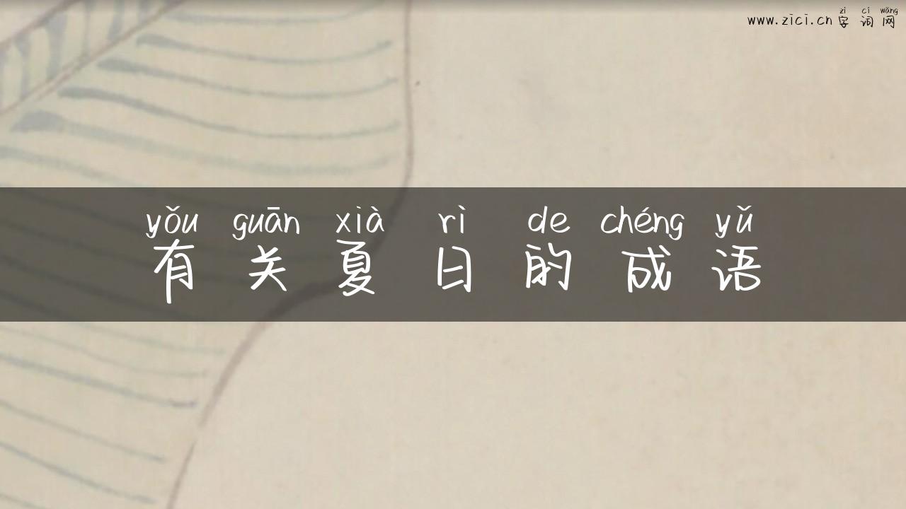 有关夏日的成语
