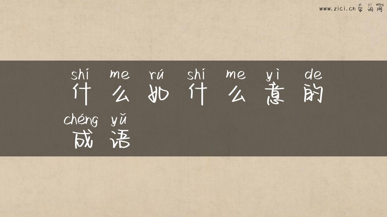 什么如什么意的成语