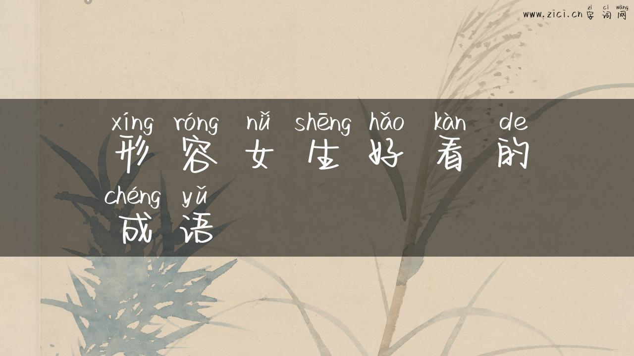 形容女生好看的成语