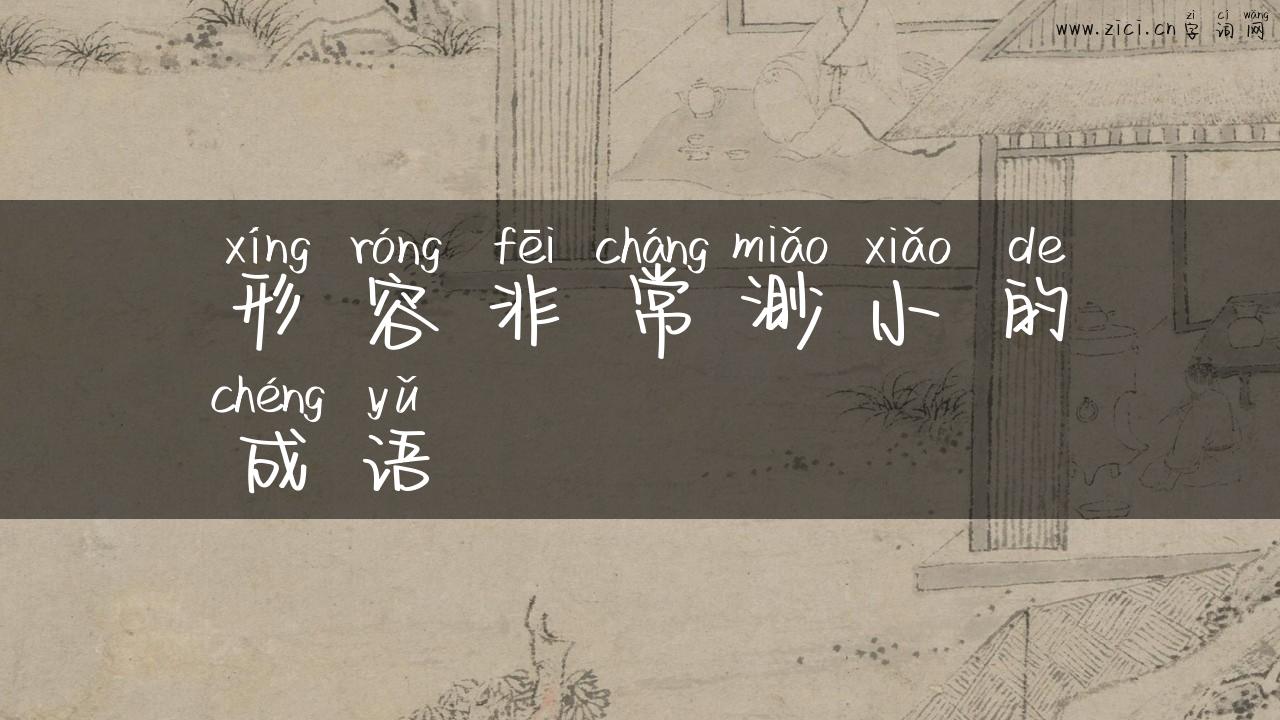 形容非常渺小的成语