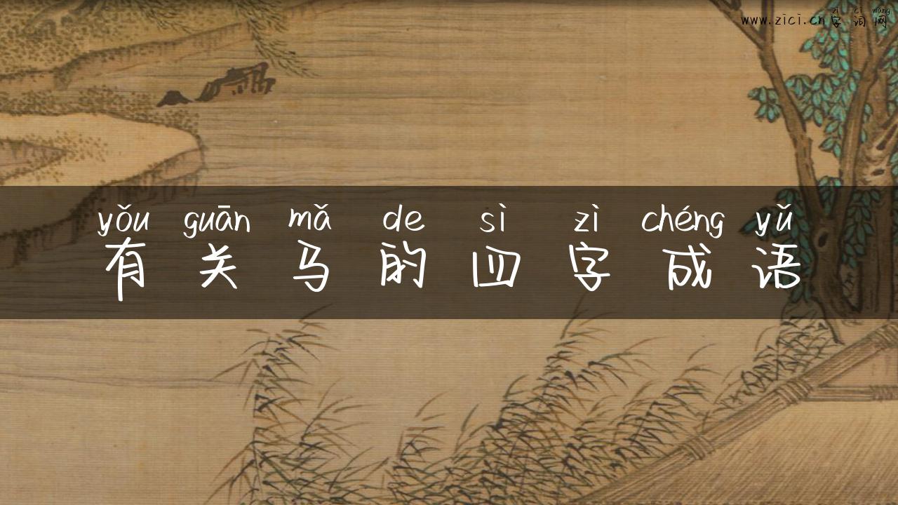有关马的四字成语