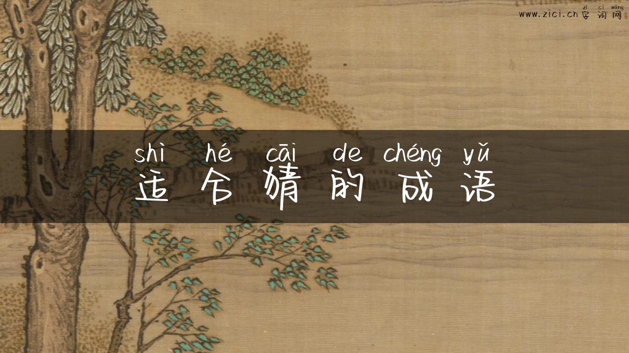 适合猜的成语