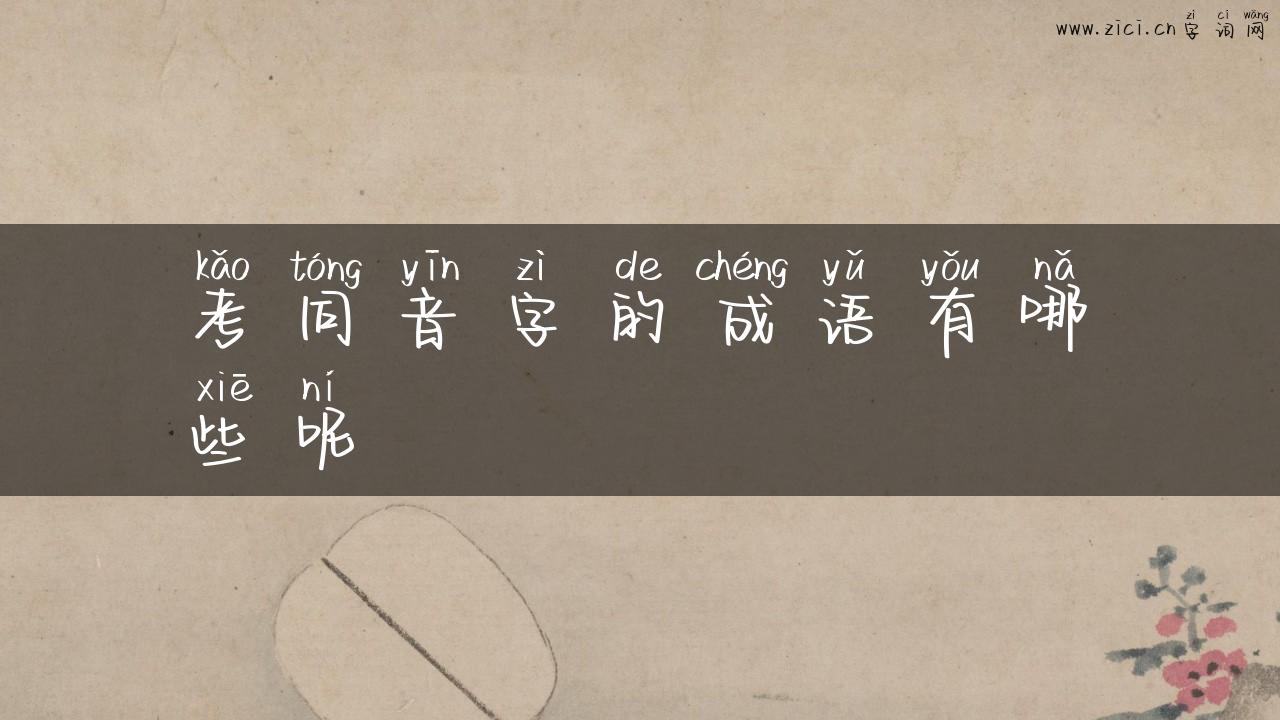 考同音字的成语有哪些呢