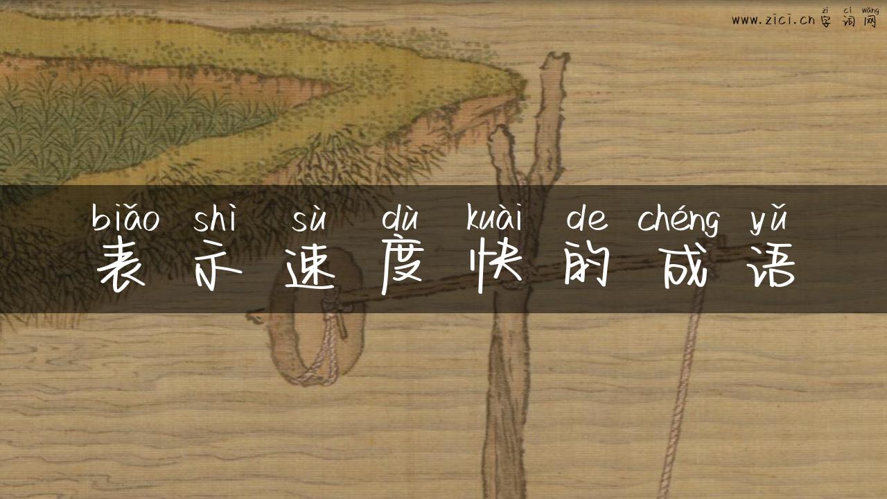 表示速度快的成语