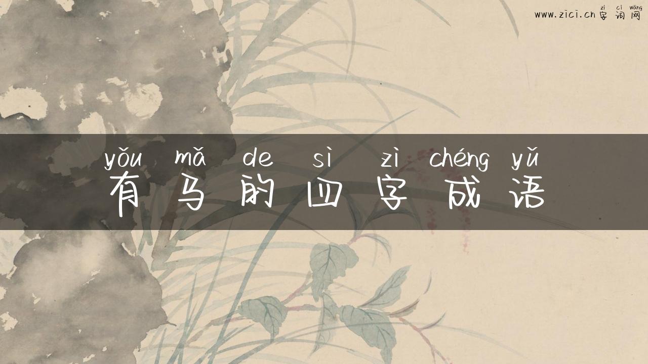 有马的四字成语