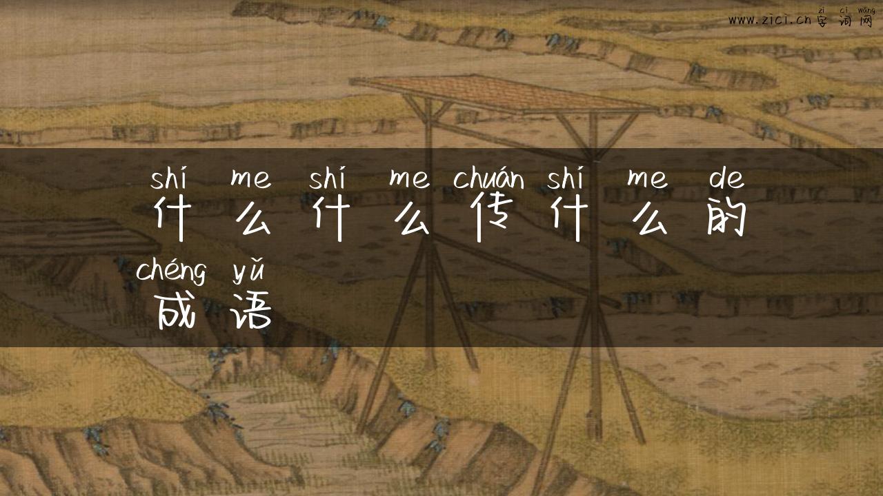 什么什么传什么的成语
